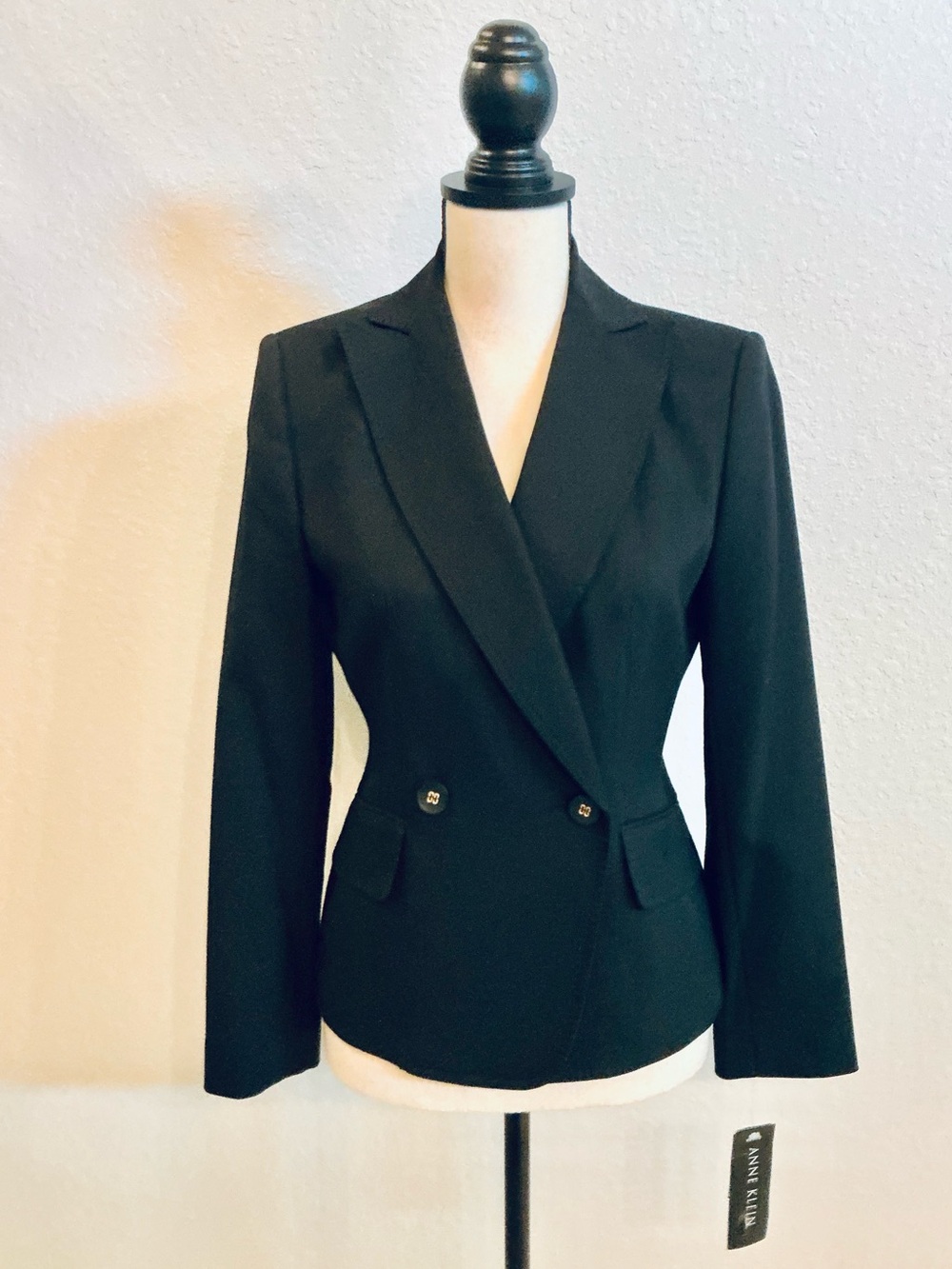 ANNE KLEIN, Vintage Cezanne Double-Breasted Slightly Cropped Blazer, Sz 6P, NWT